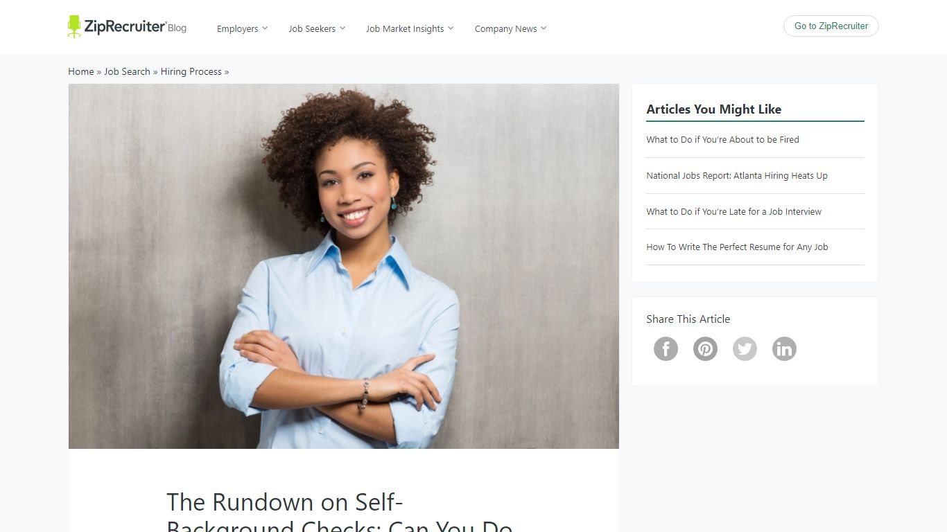 Running Your Own Background Check When Job Hunting - ZipRecruiter
